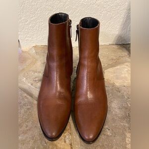 Saint Laurent brown leather ankle boots